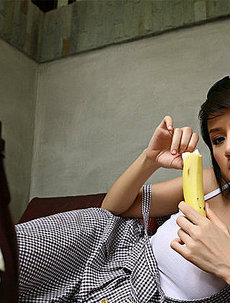 Nancy Lin Getting Fresh With A Banana