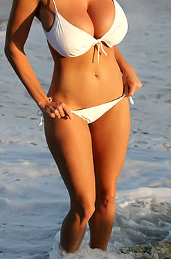 Kelly Madison white bikini
