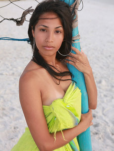 Ruth Medina In Beach Player