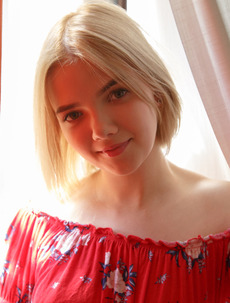 Leaning Her Hot Body Against The Cool Stone Of The Courtyard