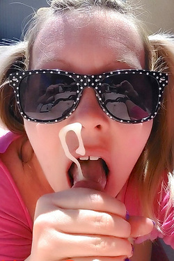 Outdoor Pigtail Blowjob